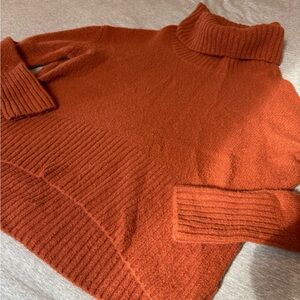 Orange Turtleneck Sweater